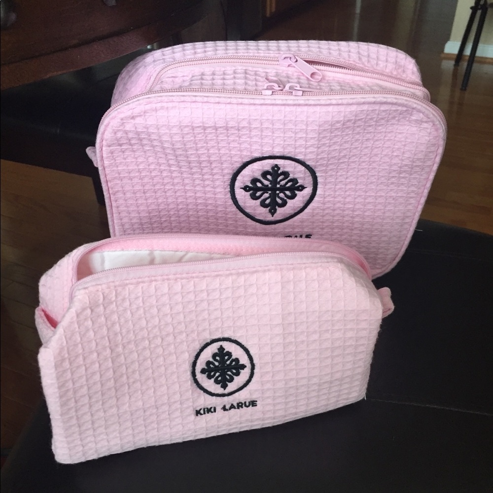 * SOLD * Waffle Weave Pink Bath Set